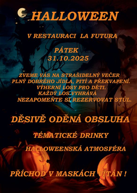Pozvánka na Halloweenskou akci v LaFutura